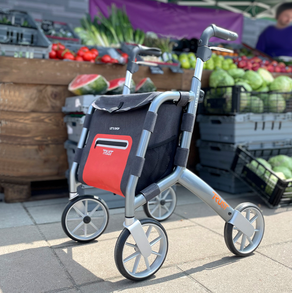 *Let's Shop 4 wiel rollator (6,9 kg)