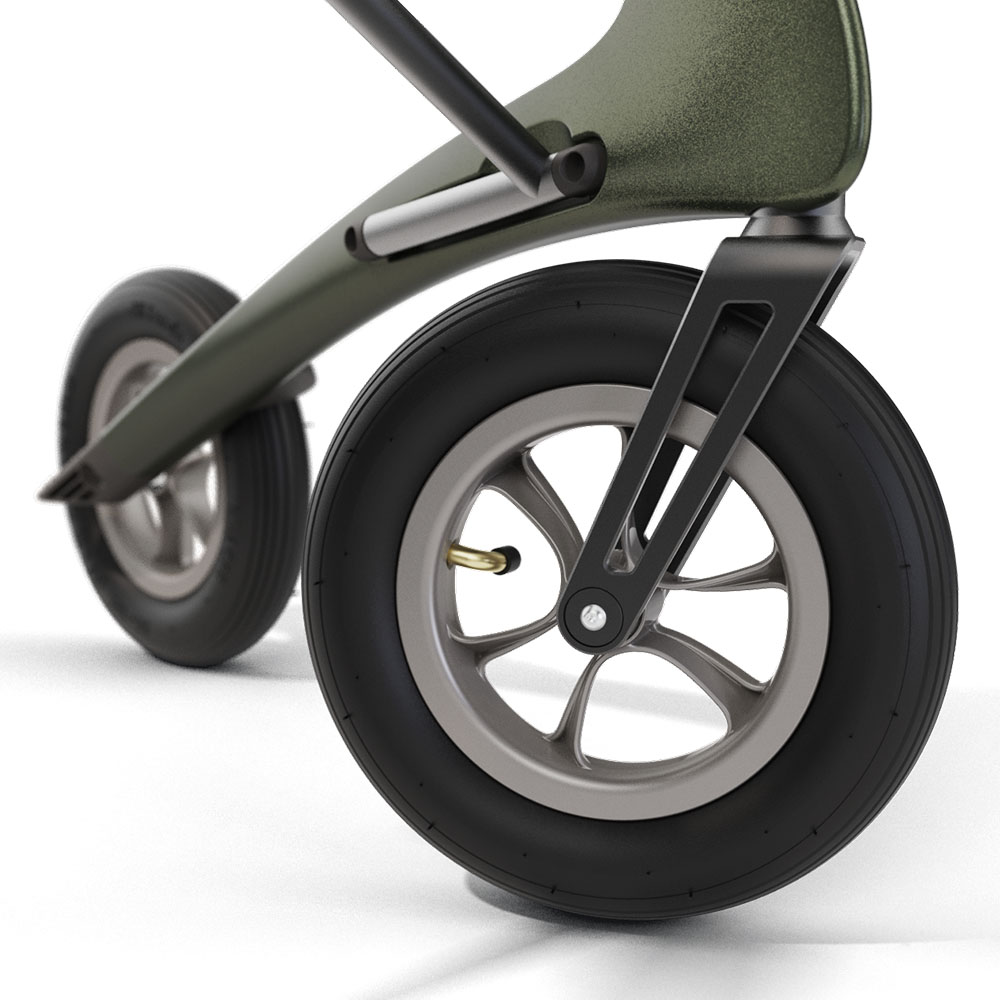 *Carbon Overland 4 wiel rollator (6,7 kg)