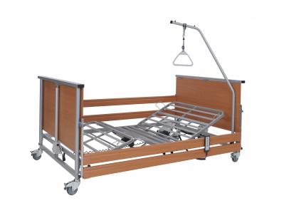 Elektrisch bariatrisch bed Tourgis, 120 x 200 cm, met zelfoprichter, beuk